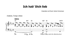 Load image into Gallery viewer, Grönemeyer, Herbert: Ich hab´ Dich lieb (Live) - Sheet Music Download
