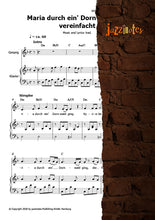 Lade das Bild in den Galerie-Viewer, Fischer, Helene: Maria durch ein' Dornwald ging vereinfacht - Musiknoten Download