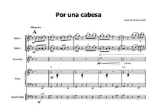 Lade das Bild in den Galerie-Viewer, Gardel, Carlos: Por Una Cabeza (instrumental) - Musiknoten Download