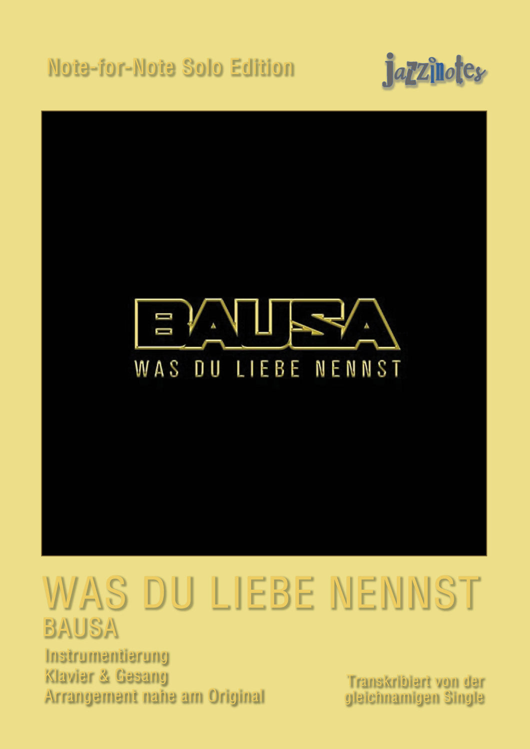 BAUSA: Was du Liebe nennst - Sheet Music Download