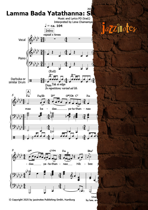 Chamamyan, Lena: Lama Bada Yatathana - Sheet Music Download