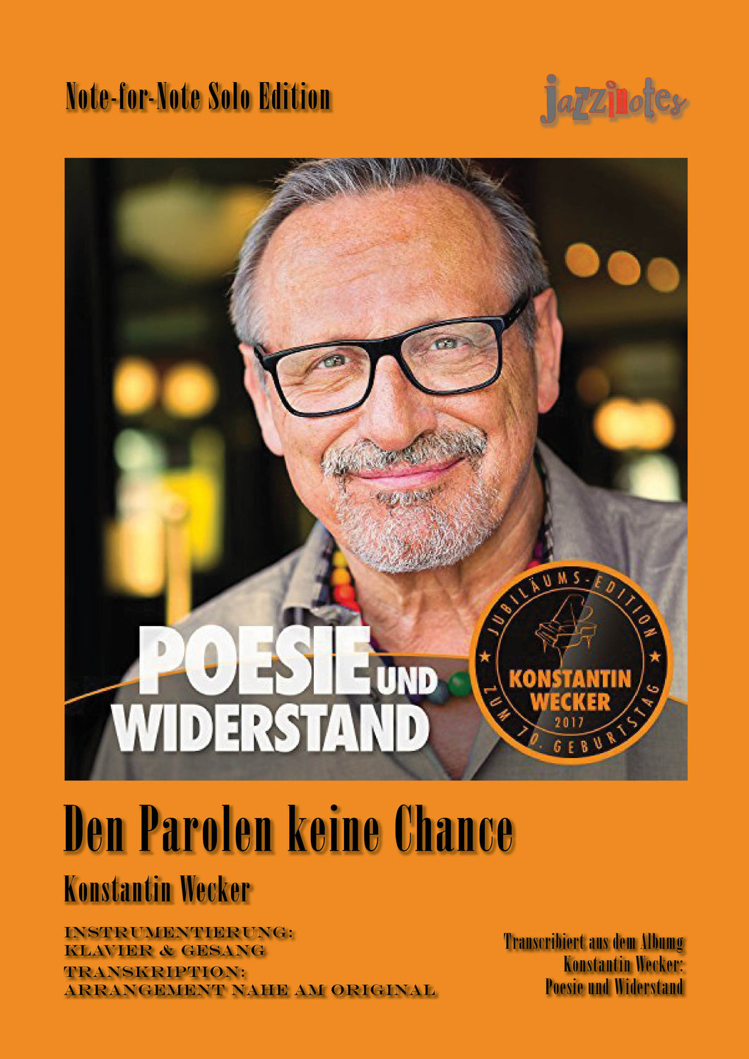 Wecker, Konstantin: Den Parolen keine Chance - Sheet Music Download