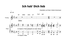 Load image into Gallery viewer, Grönemeyer, Herbert: Ich hab´ Dich lieb - Sheet Music Download
