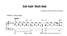 Lade das Bild in den Galerie-Viewer, Grönemeyer, Herbert: Ich hab´ dich lieb (Live) - Musiknoten Download
