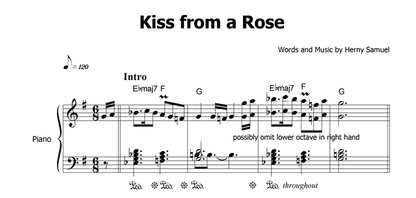 Seal: Kiss from a Rose (Unplugged) - Sheet Music Download – jazzinotes