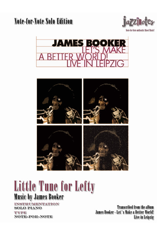 Booker, James: Little Tune for Lefty (Live) - Sheet Music Download