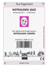 Load image into Gallery viewer, Riggenbach, Paul: Notenlesen Quiz (German Card Game)
