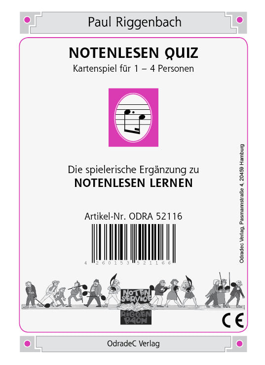 Riggenbach, Paul: Notenlesen Quiz (German Card Game)