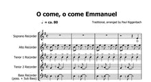 Lade das Bild in den Galerie-Viewer, Riggenbach, Paul: Oh come, oh come Emmanuel - Musiknoten Download
